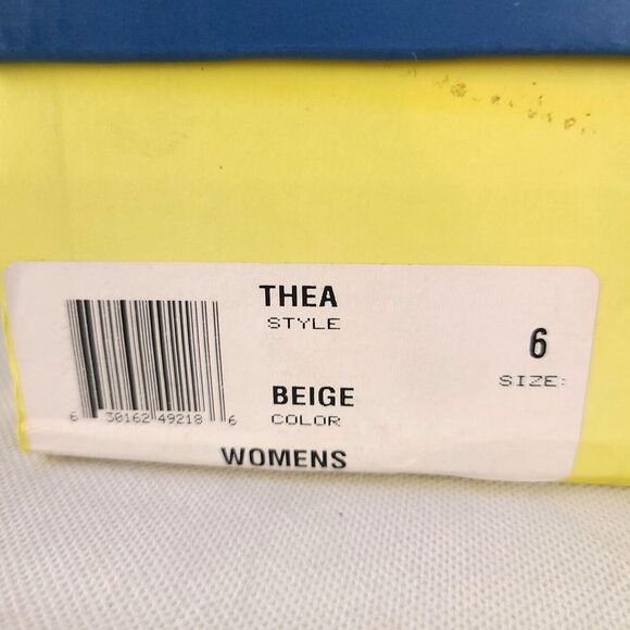 New SBICCA Women's (6) Thea Beige with Gray Floral Heeled Sandales - Picture 9 of 9